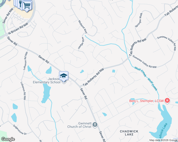 map of restaurants, bars, coffee shops, grocery stores, and more near 1800 Furlong Run in Lawrenceville