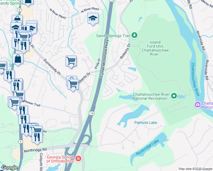 map of restaurants, bars, coffee shops, grocery stores, and more near 1009 Vicksburg Place in Atlanta