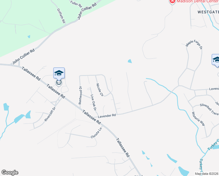 map of restaurants, bars, coffee shops, grocery stores, and more near 475 Rustwood Drive in Athens