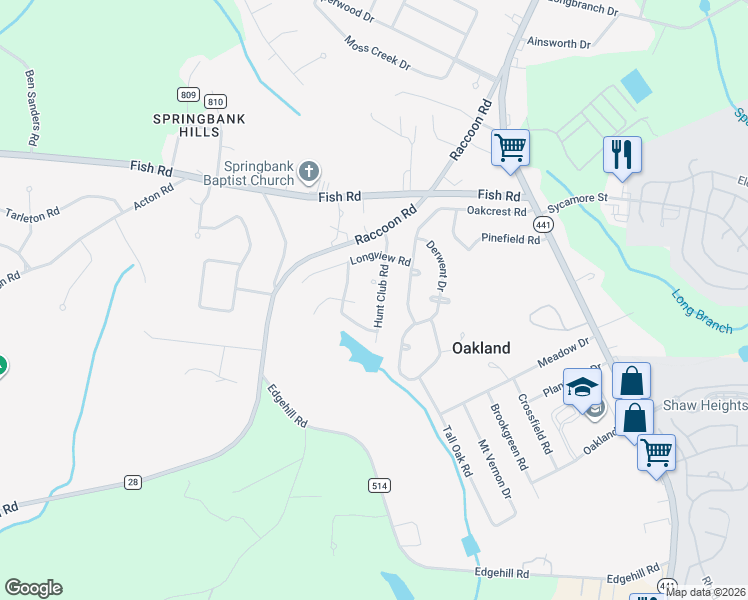 map of restaurants, bars, coffee shops, grocery stores, and more near 2411 Hunt Club Road in Sumter