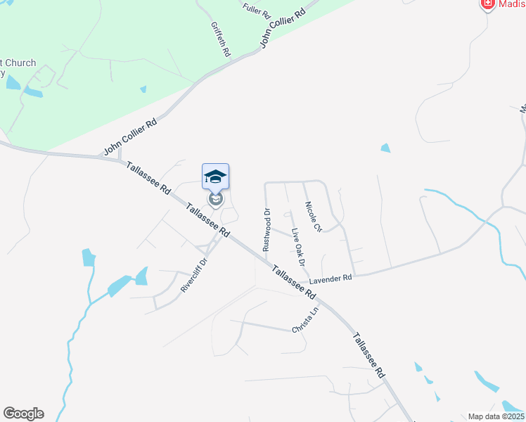 map of restaurants, bars, coffee shops, grocery stores, and more near 225 Rustwood Drive in Athens