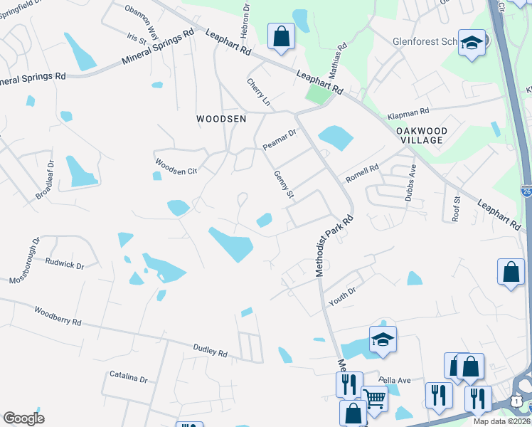 map of restaurants, bars, coffee shops, grocery stores, and more near 634 Merchant Lake Road in West Columbia