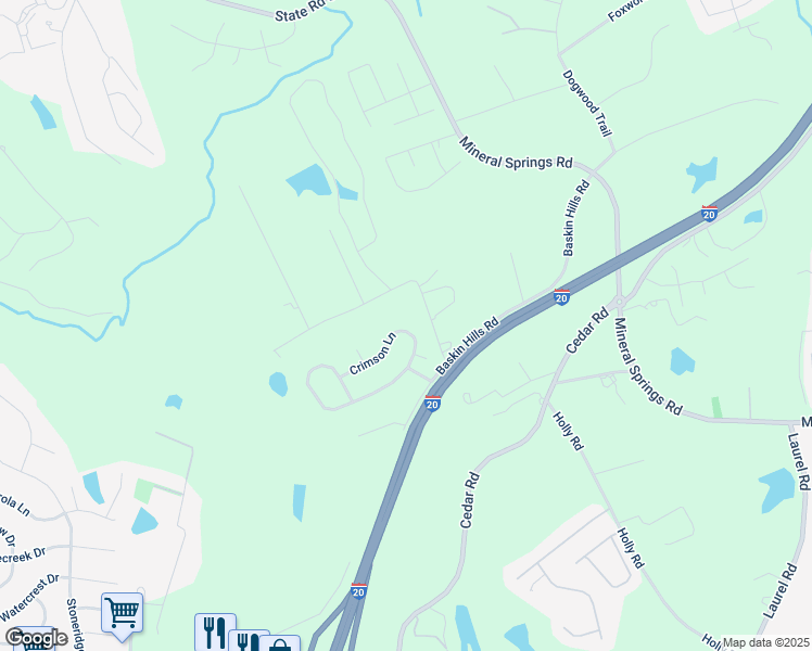 map of restaurants, bars, coffee shops, grocery stores, and more near 216 Crimson Lane in Lexington