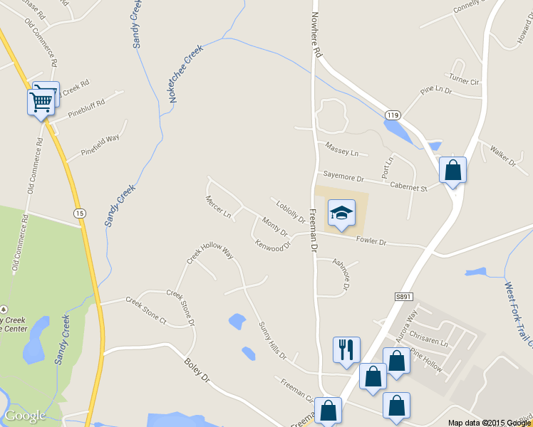map of restaurants, bars, coffee shops, grocery stores, and more near 190 Monty Drive in Athens