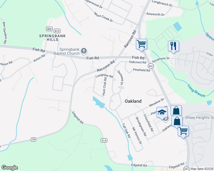 map of restaurants, bars, coffee shops, grocery stores, and more near 2411 Hunt Club Road in Sumter