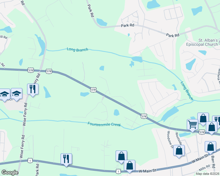 map of restaurants, bars, coffee shops, grocery stores, and more near 404 U.S. 378 in Lexington