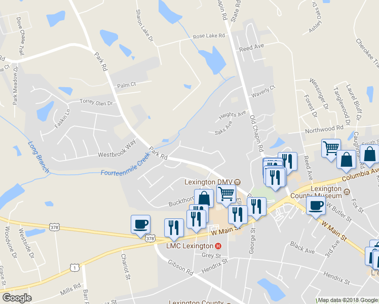 map of restaurants, bars, coffee shops, grocery stores, and more near 225 Rama Lane in Lexington