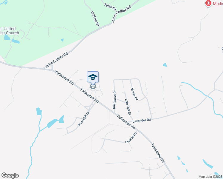 map of restaurants, bars, coffee shops, grocery stores, and more near 227 Rustwood Drive in Athens