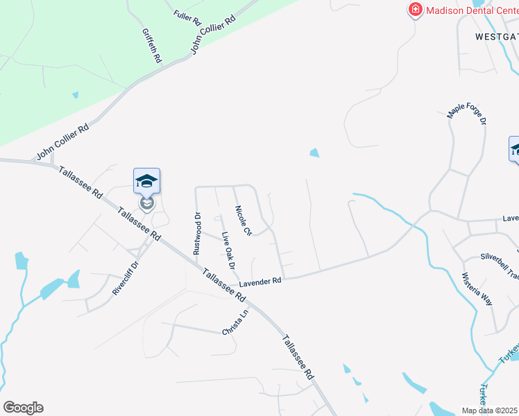map of restaurants, bars, coffee shops, grocery stores, and more near 142 Fair Oaks Drive in Athens