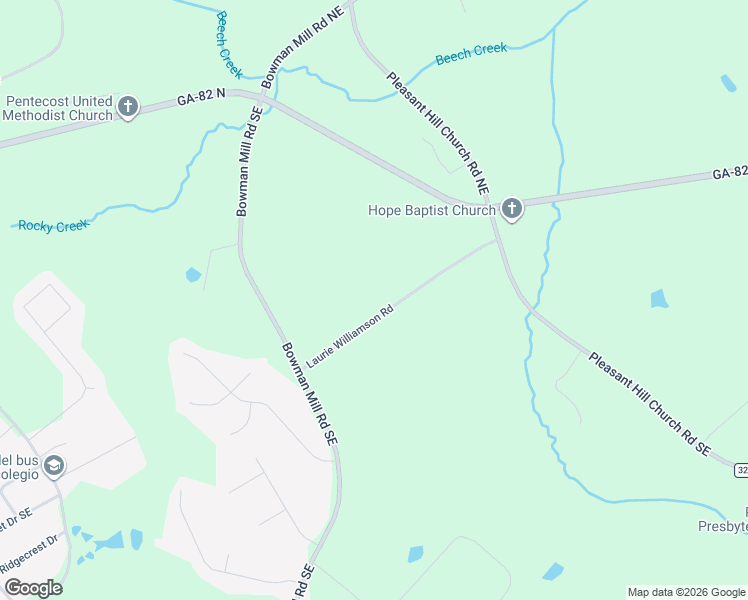 map of restaurants, bars, coffee shops, grocery stores, and more near 954 Laurie Williamson Road in Winder