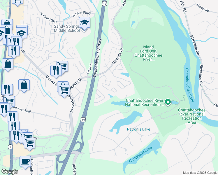 map of restaurants, bars, coffee shops, grocery stores, and more near 1009 Gettysburg Place in Atlanta