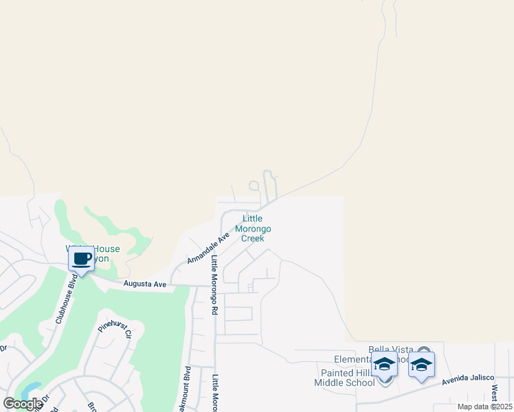 map of restaurants, bars, coffee shops, grocery stores, and more near 65140 Blue Sky Circle in Desert Hot Springs