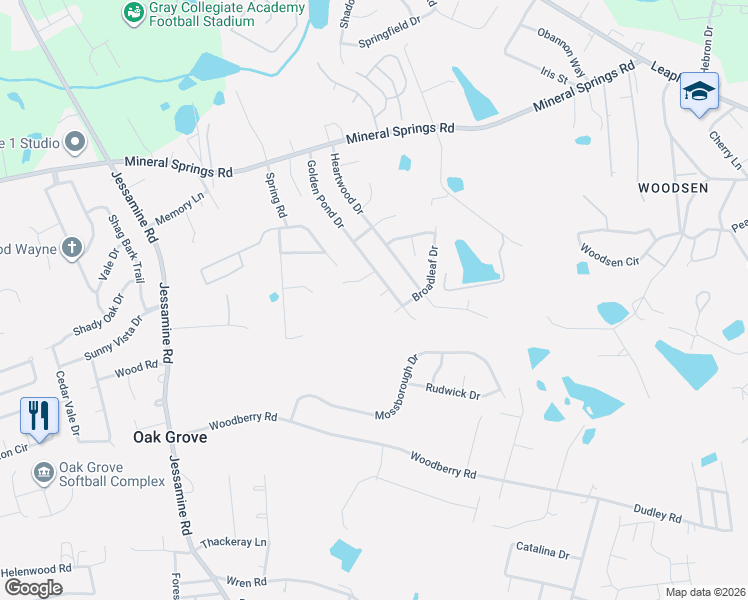 map of restaurants, bars, coffee shops, grocery stores, and more near 112 Silver Maple Court in Lexington
