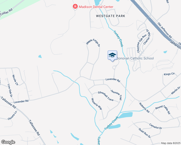 map of restaurants, bars, coffee shops, grocery stores, and more near 135 Maple Forge Drive in Athens