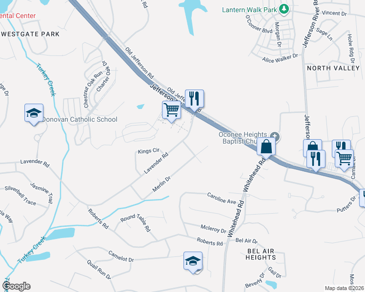 map of restaurants, bars, coffee shops, grocery stores, and more near 110 Lavender Road in Athens