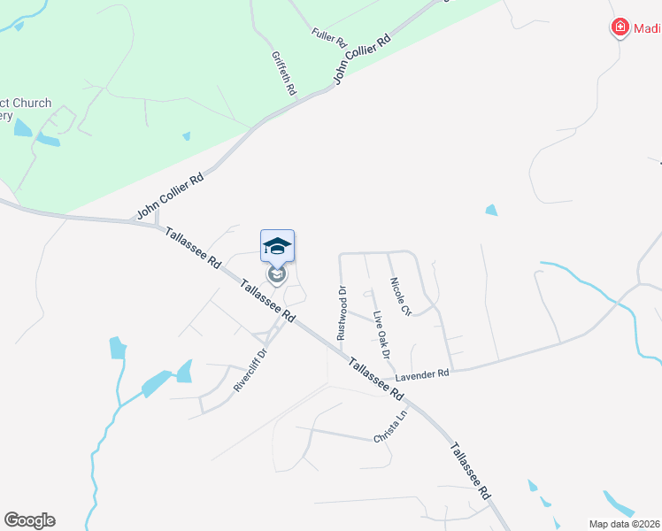 map of restaurants, bars, coffee shops, grocery stores, and more near 307 Rustwood Drive in Athens