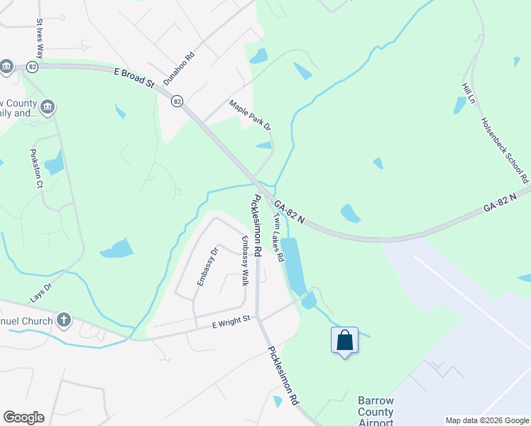 map of restaurants, bars, coffee shops, grocery stores, and more near 4 Picklesimon Road in Winder