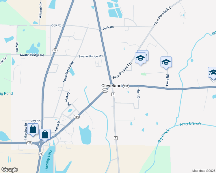 map of restaurants, bars, coffee shops, grocery stores, and more near in Cleveland