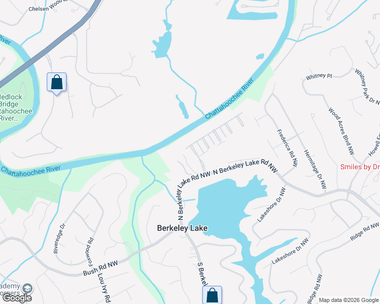 map of restaurants, bars, coffee shops, grocery stores, and more near 4238 River District Drive in Duluth