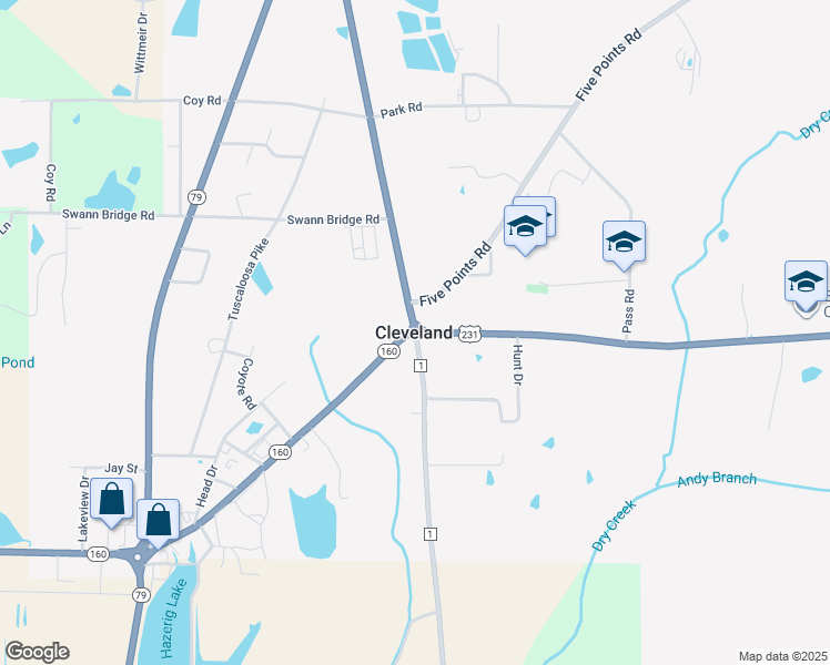 map of restaurants, bars, coffee shops, grocery stores, and more near in Cleveland