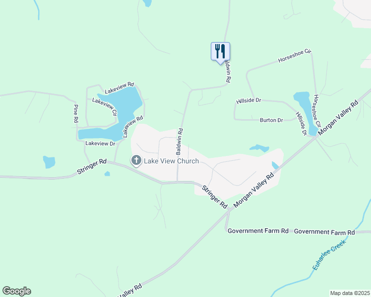 map of restaurants, bars, coffee shops, grocery stores, and more near 12 Morgan Lane in Rockmart
