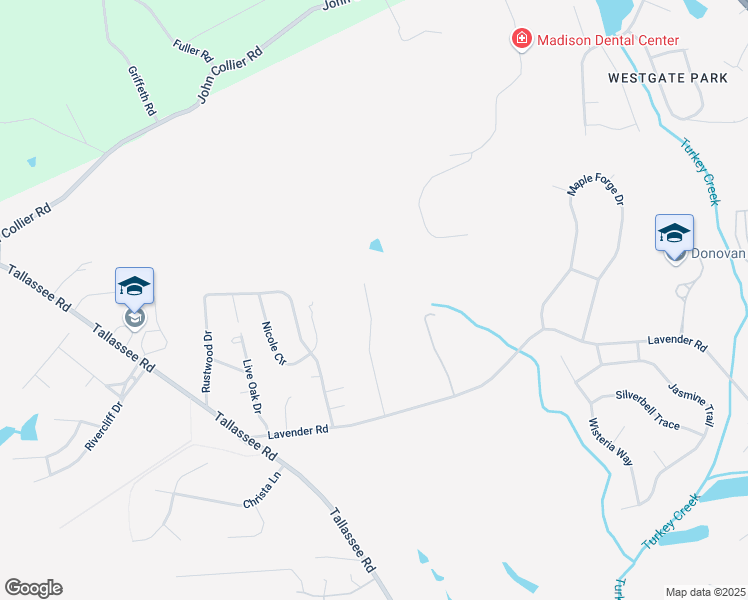 map of restaurants, bars, coffee shops, grocery stores, and more near 246 Lavender Lakes Drive in Athens