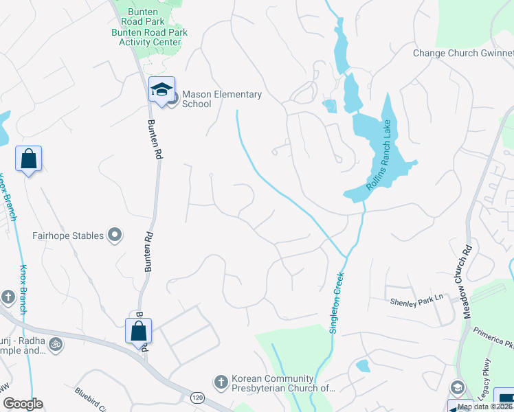 map of restaurants, bars, coffee shops, grocery stores, and more near 2632 Lovejoy Circle in Duluth