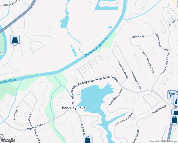 map of restaurants, bars, coffee shops, grocery stores, and more near 4207 West River Park in Duluth