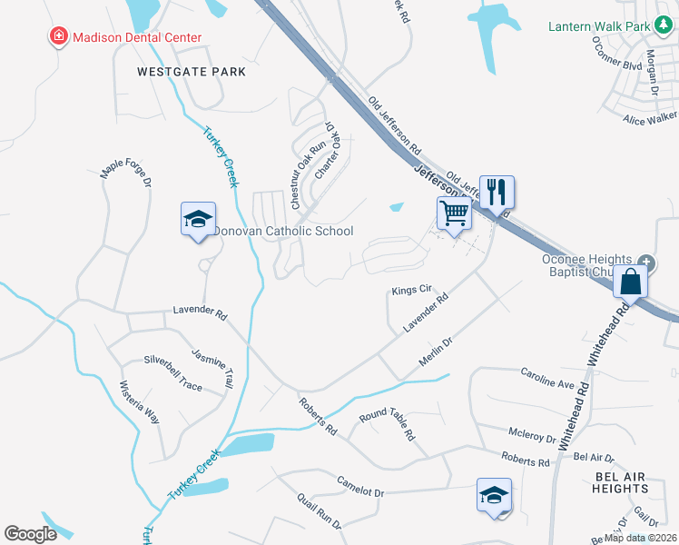map of restaurants, bars, coffee shops, grocery stores, and more near 215 Federal Street in Athens
