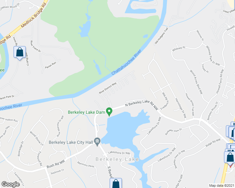 map of restaurants, bars, coffee shops, grocery stores, and more near 4207 West River Park in Duluth