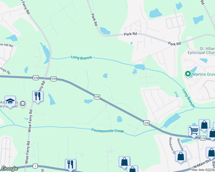map of restaurants, bars, coffee shops, grocery stores, and more near 404 U.S. 378 in Lexington