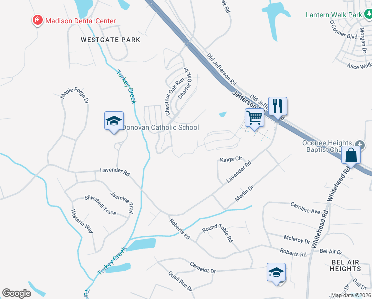 map of restaurants, bars, coffee shops, grocery stores, and more near 215 Federal Street in Athens