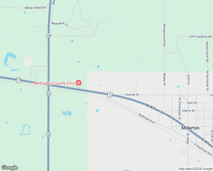 map of restaurants, bars, coffee shops, grocery stores, and more near North Cheyanne Street in Millerton