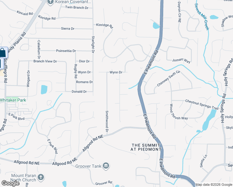 map of restaurants, bars, coffee shops, grocery stores, and more near 2241 Josephine Court in Marietta