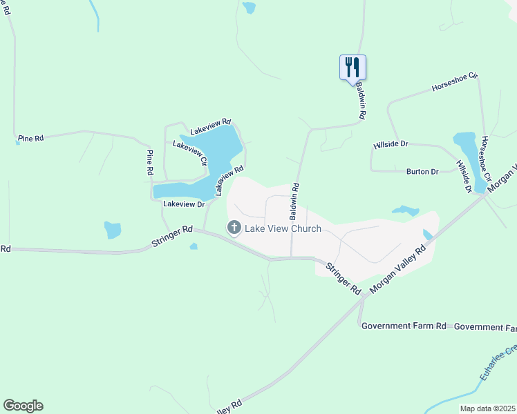 map of restaurants, bars, coffee shops, grocery stores, and more near 68 Ohara Drive in Rockmart