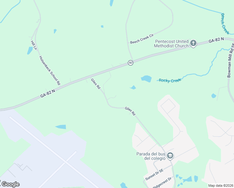 map of restaurants, bars, coffee shops, grocery stores, and more near 50 Giles Road in Winder