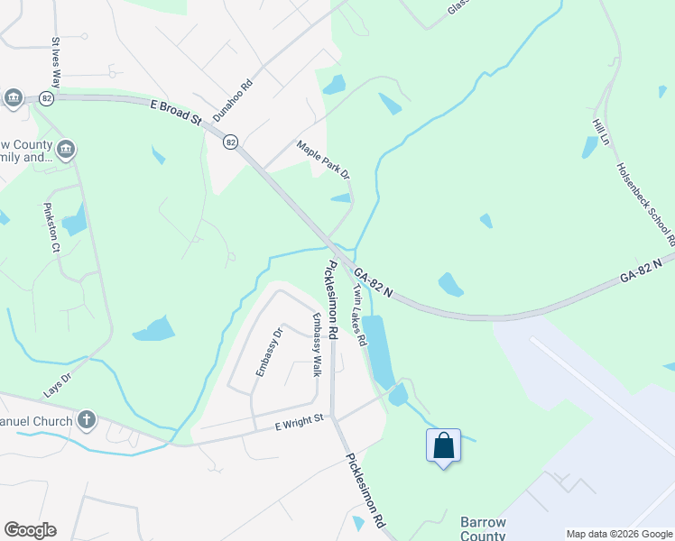 map of restaurants, bars, coffee shops, grocery stores, and more near 4 Picklesimon Road in Winder