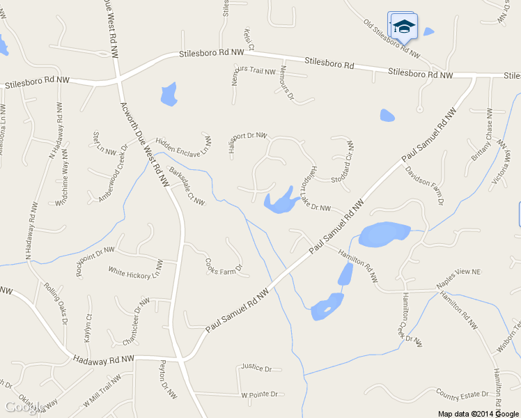 map of restaurants, bars, coffee shops, grocery stores, and more near 1590 Halisport Lake Dr NW in Kennesaw