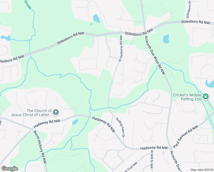 map of restaurants, bars, coffee shops, grocery stores, and more near 1692 North Hadaway Road Northwest in Kennesaw