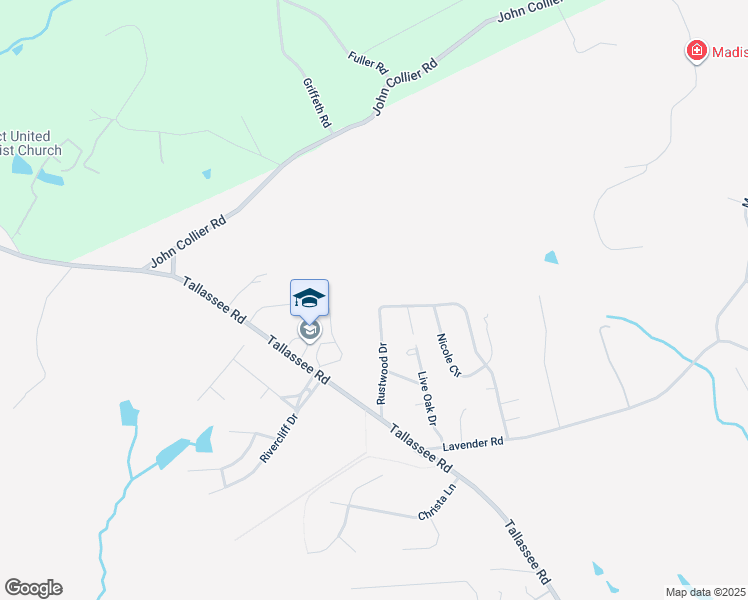 map of restaurants, bars, coffee shops, grocery stores, and more near 307 Rustwood Drive in Athens