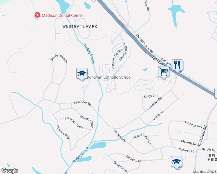 map of restaurants, bars, coffee shops, grocery stores, and more near 145 Boundary Street in Athens