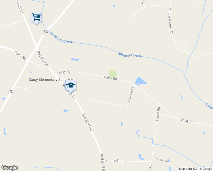 map of restaurants, bars, coffee shops, grocery stores, and more near 3298 Daisy Road in Loris