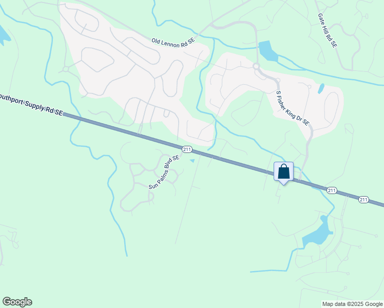 map of restaurants, bars, coffee shops, grocery stores, and more near 1597 Southport-Supply Road Southeast in Bolivia