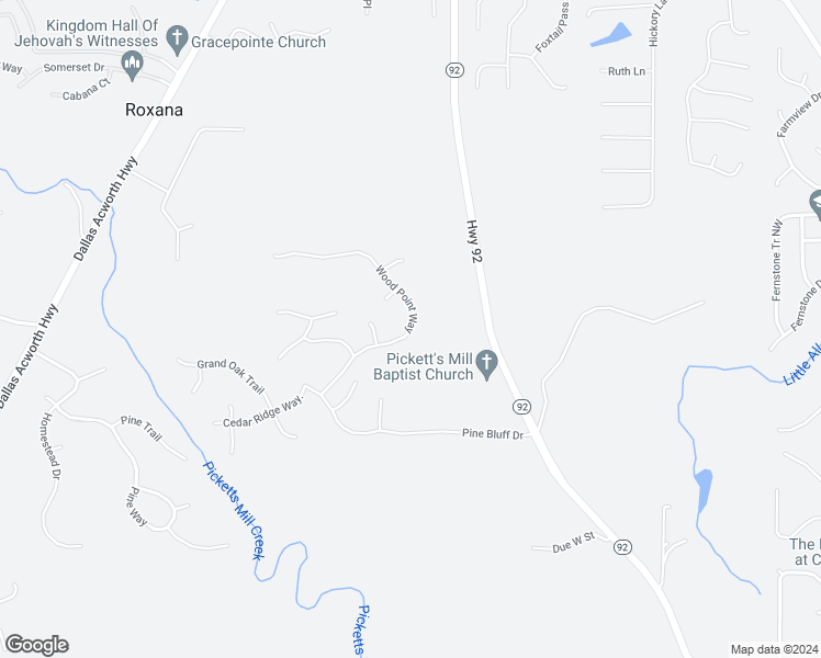 map of restaurants, bars, coffee shops, grocery stores, and more near 254 Wood Point Way in Dallas