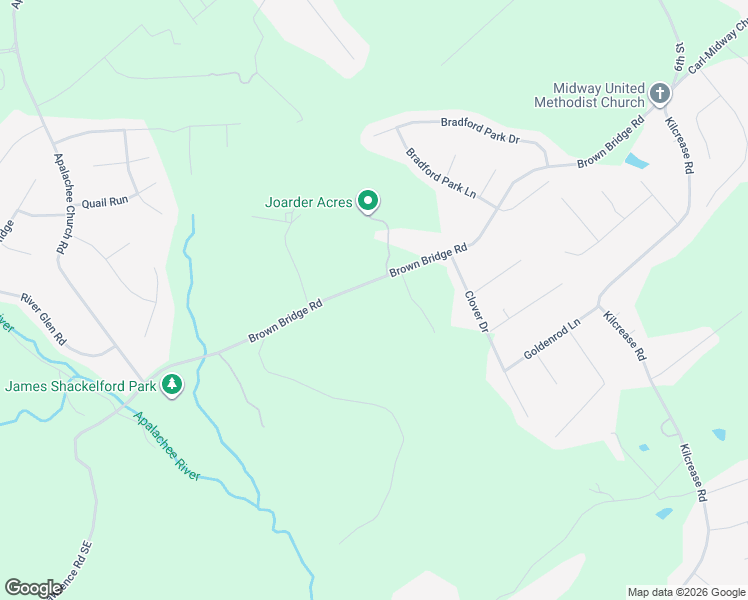 map of restaurants, bars, coffee shops, grocery stores, and more near 364 Brown Bridge Road in Auburn