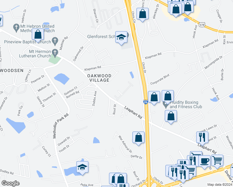 map of restaurants, bars, coffee shops, grocery stores, and more near 116 Summerpath Court in West Columbia
