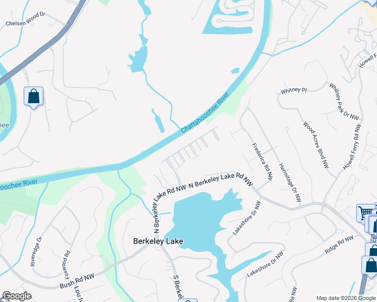 map of restaurants, bars, coffee shops, grocery stores, and more near 4236 Central River Park in Duluth