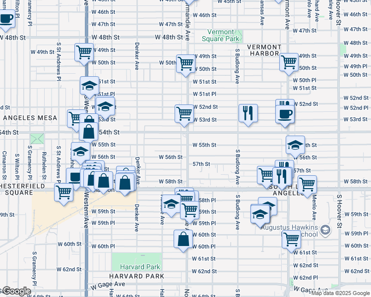 map of restaurants, bars, coffee shops, grocery stores, and more near in Los Angeles