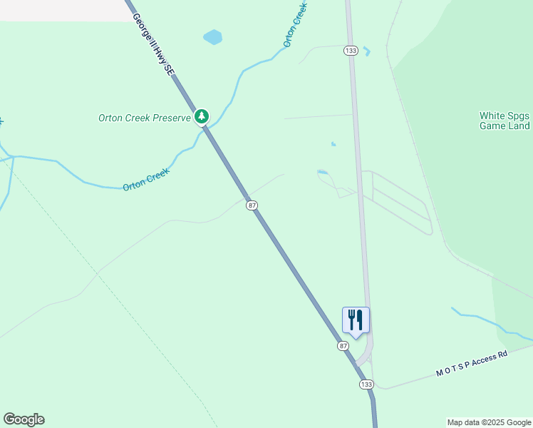 map of restaurants, bars, coffee shops, grocery stores, and more near 4150 George II Highway Southeast in Southport