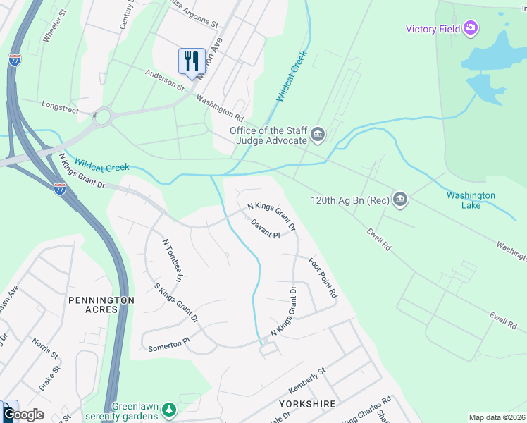 map of restaurants, bars, coffee shops, grocery stores, and more near 15 Davant Place in Columbia